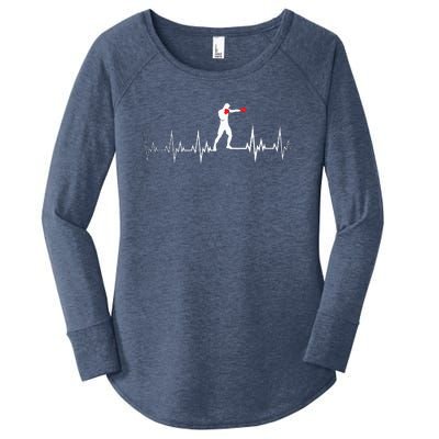 Boxing Heartbeat Sports Lover Outfit Women's Perfect Tri Tunic Long Sleeve Shirt