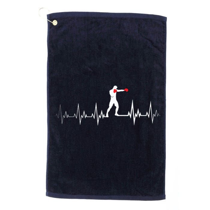 Boxing Heartbeat Sports Lover Outfit Platinum Collection Golf Towel