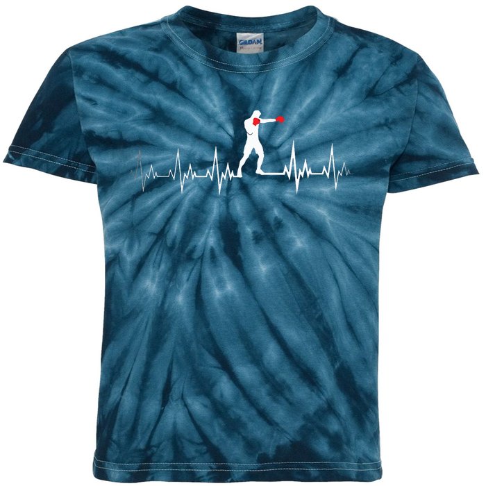 Boxing Heartbeat Sports Lover Outfit Kids Tie-Dye T-Shirt