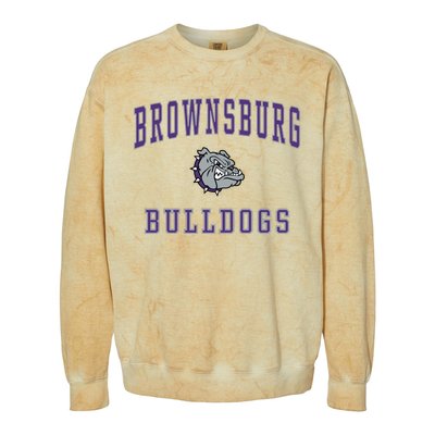 Brownsburg High School Bulldogs Gift C1 Colorblast Crewneck Sweatshirt