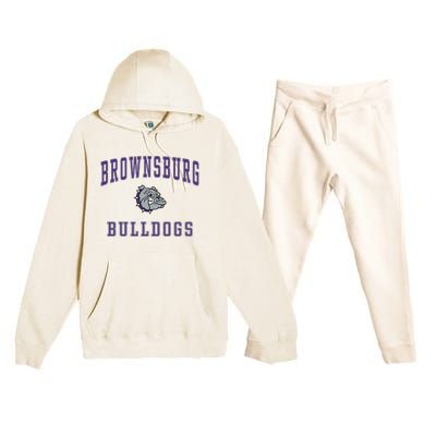 Brownsburg High School Bulldogs Gift C1 Premium Hooded Sweatsuit Set