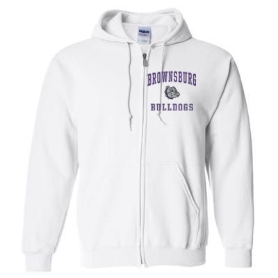 Brownsburg High School Bulldogs Gift C1 Full Zip Hoodie