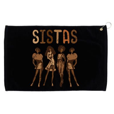 Black History Sistas Melanin Pride African American Grommeted Golf Towel