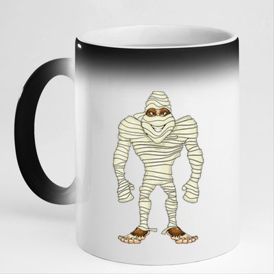 Bigfoot Halloween Sasquatch Mummy Costume 11oz Black Color Changing Mug