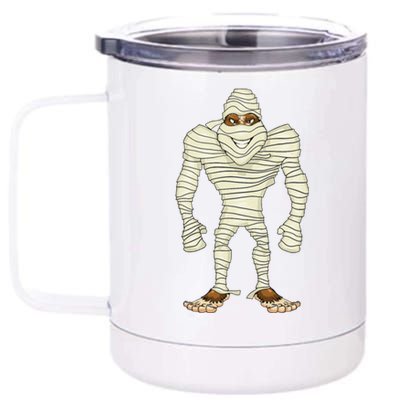 Bigfoot Halloween Sasquatch Mummy Costume 12 oz Stainless Steel Tumbler Cup