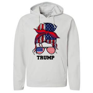 Bandana Headscarf Sunglasses Girl Trump Performance Fleece Hoodie