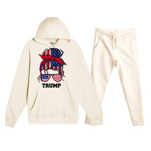 Bandana Headscarf Sunglasses Girl Trump Premium Hooded Sweatsuit Set