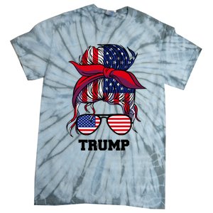 Bandana Headscarf Sunglasses Girl Trump Tie-Dye T-Shirt