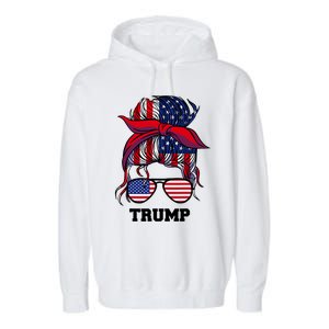 Bandana Headscarf Sunglasses Girl Trump Garment-Dyed Fleece Hoodie