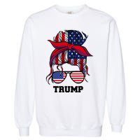 Bandana Headscarf Sunglasses Girl Trump Garment-Dyed Sweatshirt