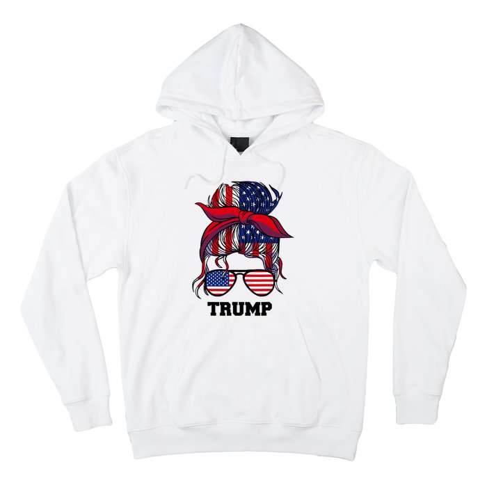 Bandana Headscarf Sunglasses Girl Trump Hoodie