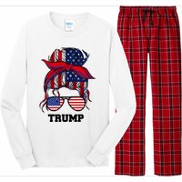 Bandana Headscarf Sunglasses Girl Trump Long Sleeve Pajama Set