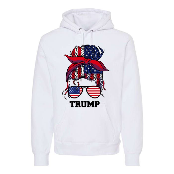 Bandana Headscarf Sunglasses Girl Trump Premium Hoodie