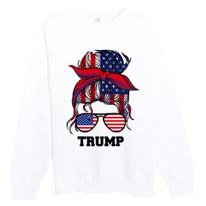 Bandana Headscarf Sunglasses Girl Trump Premium Crewneck Sweatshirt