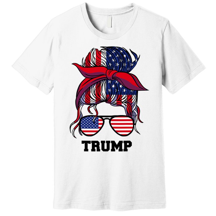 Bandana Headscarf Sunglasses Girl Trump Premium T-Shirt