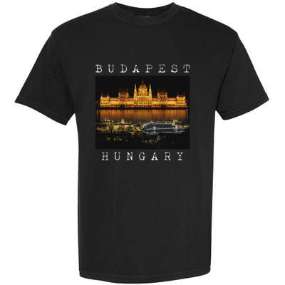 Budapest Hungary Skyline Souvenir Vintage Garment-Dyed Heavyweight T-Shirt