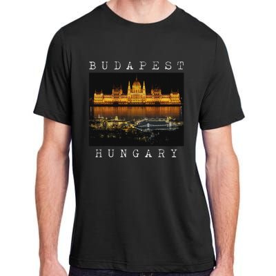 Budapest Hungary Skyline Souvenir Vintage Adult ChromaSoft Performance T-Shirt