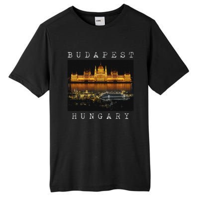 Budapest Hungary Skyline Souvenir Vintage Tall Fusion ChromaSoft Performance T-Shirt