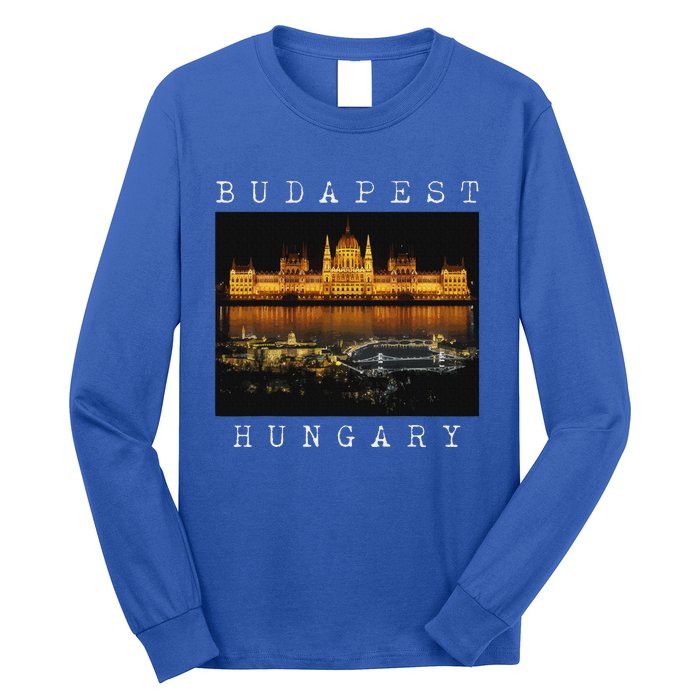 Budapest Hungary Skyline Souvenir Vintage Long Sleeve Shirt