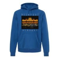 Budapest Hungary Skyline Souvenir Vintage Premium Hoodie