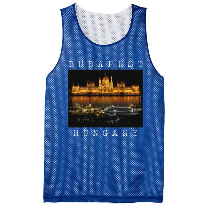 Budapest Hungary Skyline Souvenir Vintage Mesh Reversible Basketball Jersey Tank