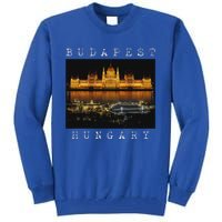 Budapest Hungary Skyline Souvenir Vintage Tall Sweatshirt