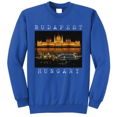 Budapest Hungary Skyline Souvenir Vintage Tall Sweatshirt