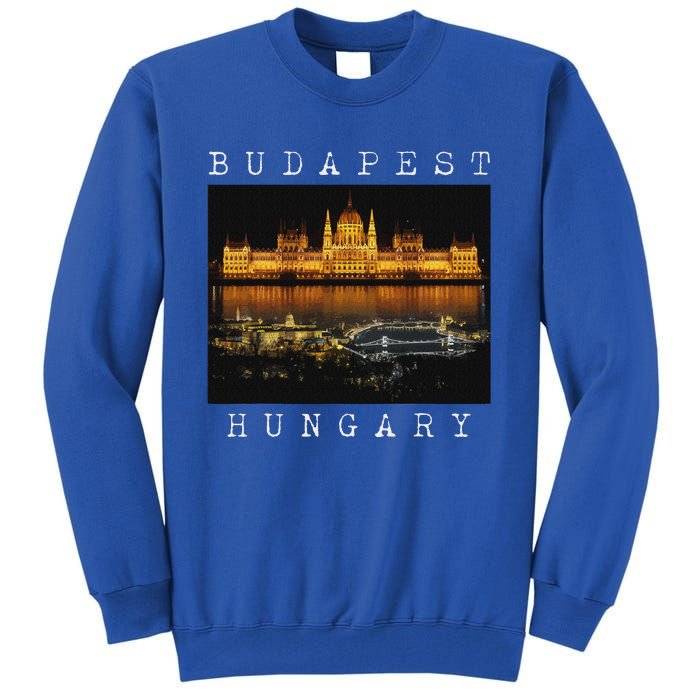 Budapest Hungary Skyline Souvenir Vintage Tall Sweatshirt