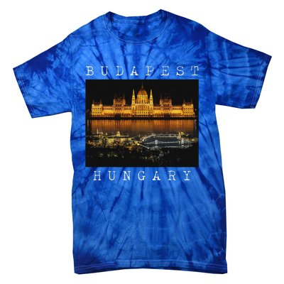 Budapest Hungary Skyline Souvenir Vintage Tie-Dye T-Shirt