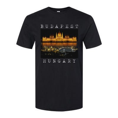 Budapest Hungary Skyline Souvenir Vintage Softstyle CVC T-Shirt