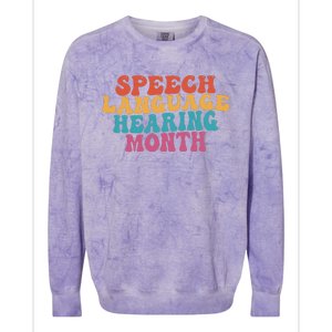 Better Hearing Speech Language Hearing Month Colorblast Crewneck Sweatshirt