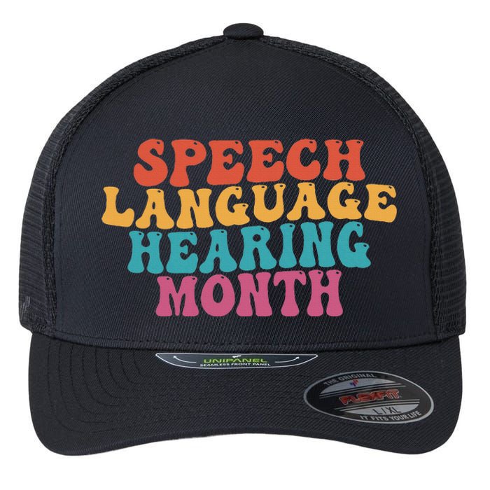 Better Hearing Speech Language Hearing Month Flexfit Unipanel Trucker Cap