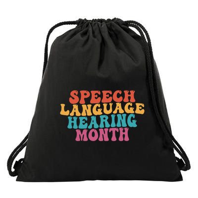Better Hearing Speech Language Hearing Month Drawstring Bag