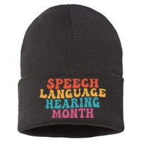 Better Hearing Speech Language Hearing Month Sustainable Knit Beanie