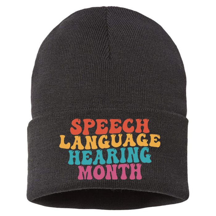 Better Hearing Speech Language Hearing Month Sustainable Knit Beanie