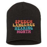 Better Hearing Speech Language Hearing Month Short Acrylic Beanie