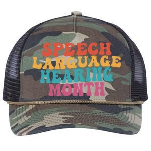 Better Hearing Speech Language Hearing Month Retro Rope Trucker Hat Cap