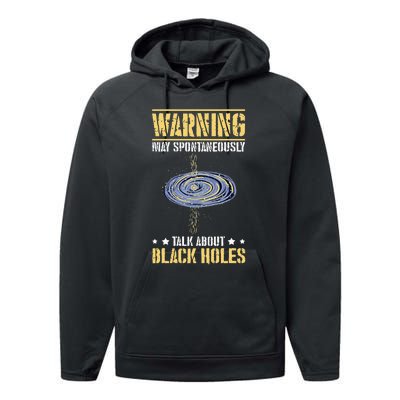 Black Hole Space Light Galaxy Universe Milky Way Gravity Performance Fleece Hoodie