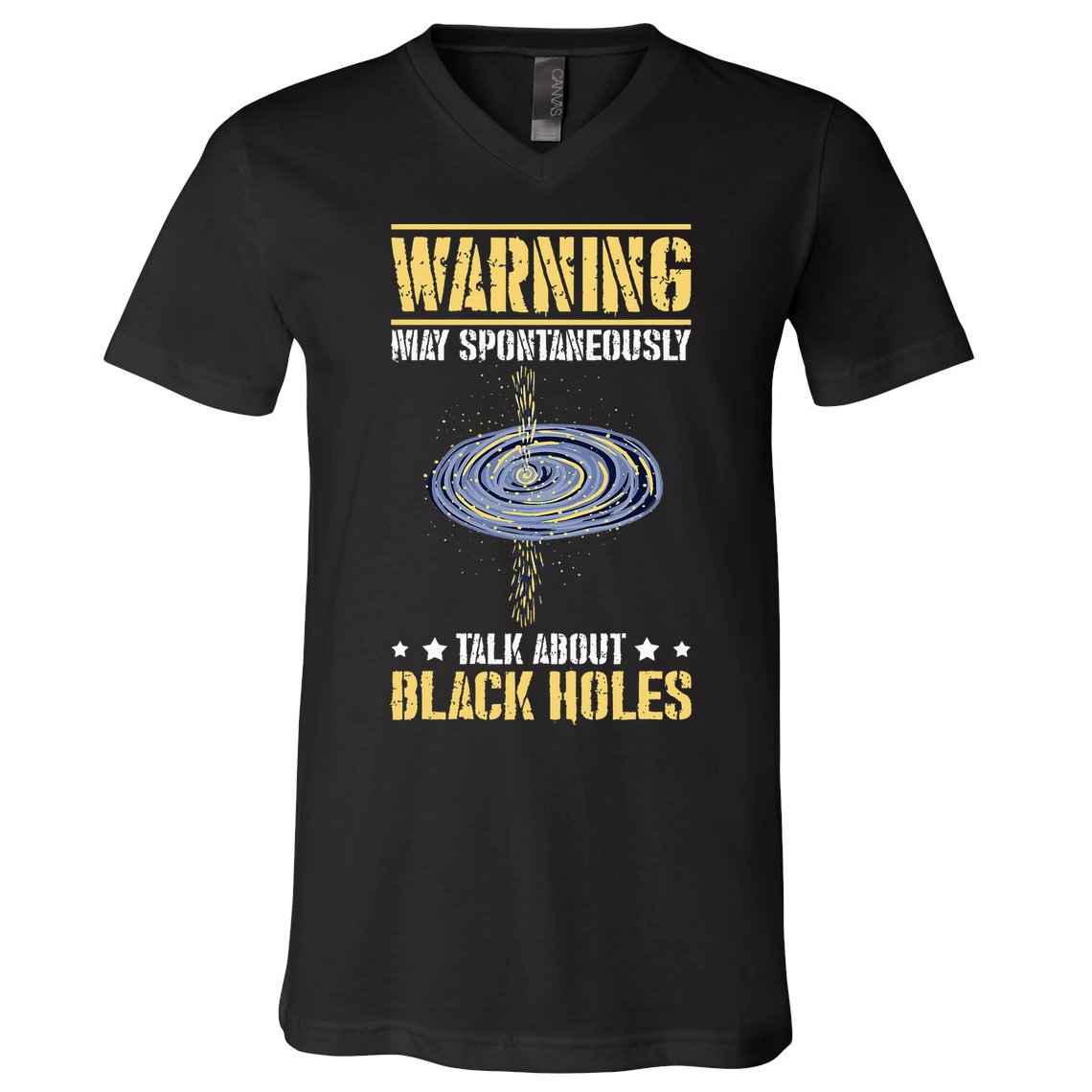 Black Hole Space Light Galaxy Universe Milky Way Gravity V-Neck T-Shirt