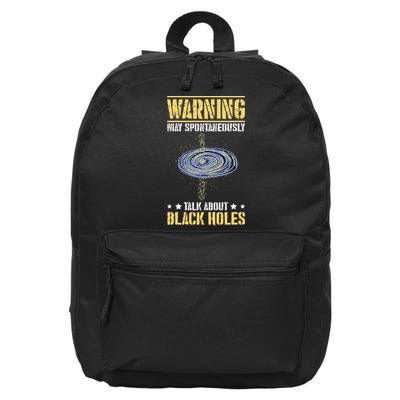 Black Hole Space Light Galaxy Universe Milky Way Gravity 16 in Basic Backpack