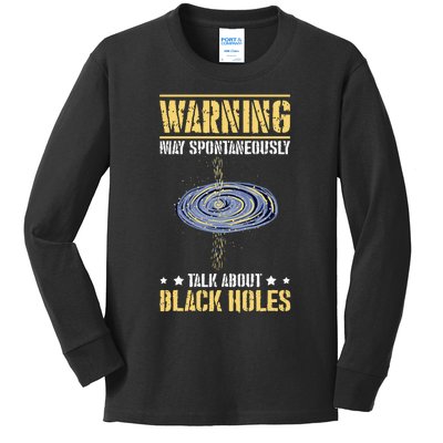 Black Hole Space Light Galaxy Universe Milky Way Gravity Kids Long Sleeve Shirt