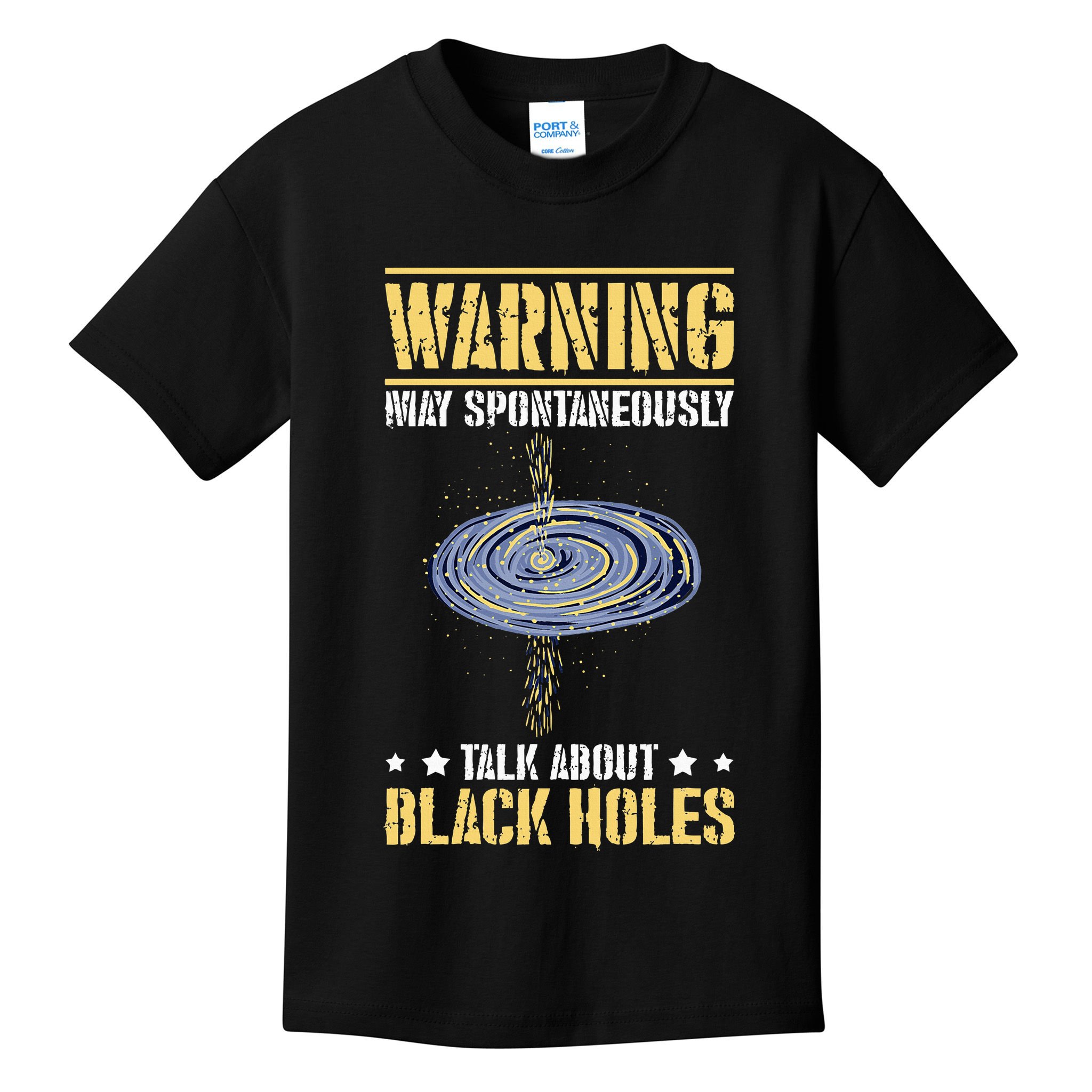 Black Hole Space Light Galaxy Universe Milky Way Gravity Kids T-Shirt