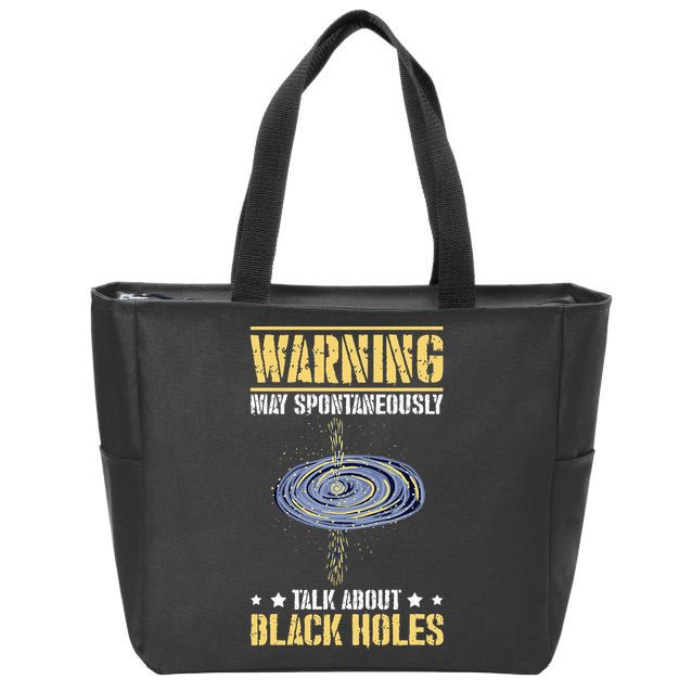 Black Hole Space Light Galaxy Universe Milky Way Gravity Zip Tote Bag