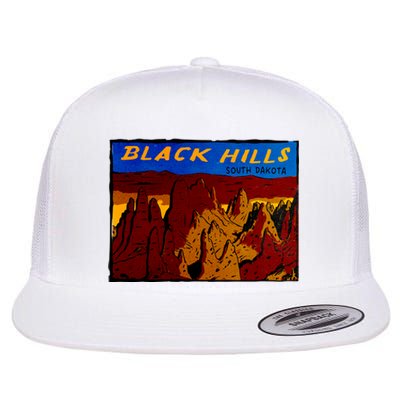 Black Hill South Dakota Flat Bill Trucker Hat