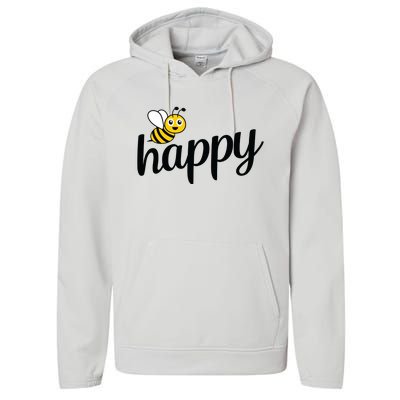 Bee Happy Summer Performance Fleece Hoodie