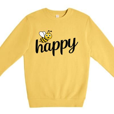 Bee Happy Summer Premium Crewneck Sweatshirt