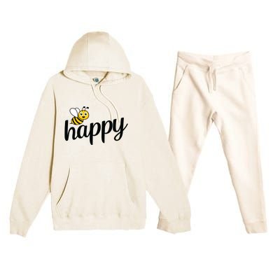 Bee Happy Summer Premium Hooded Sweatsuit Set