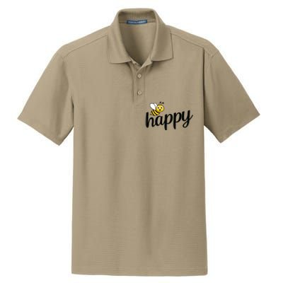 Bee Happy Summer Dry Zone Grid Polo