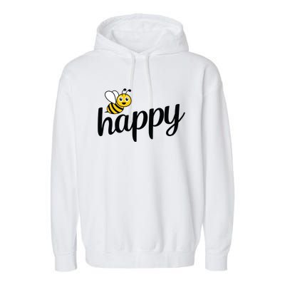 Bee Happy Summer Garment-Dyed Fleece Hoodie