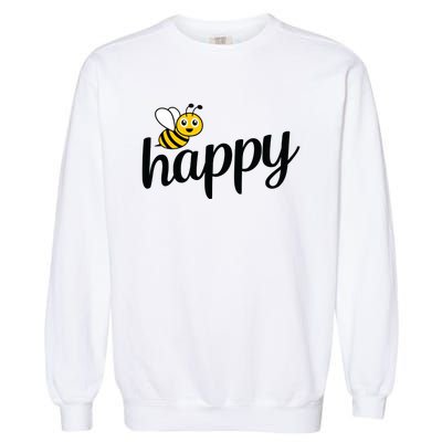 Bee Happy Summer Garment-Dyed Sweatshirt